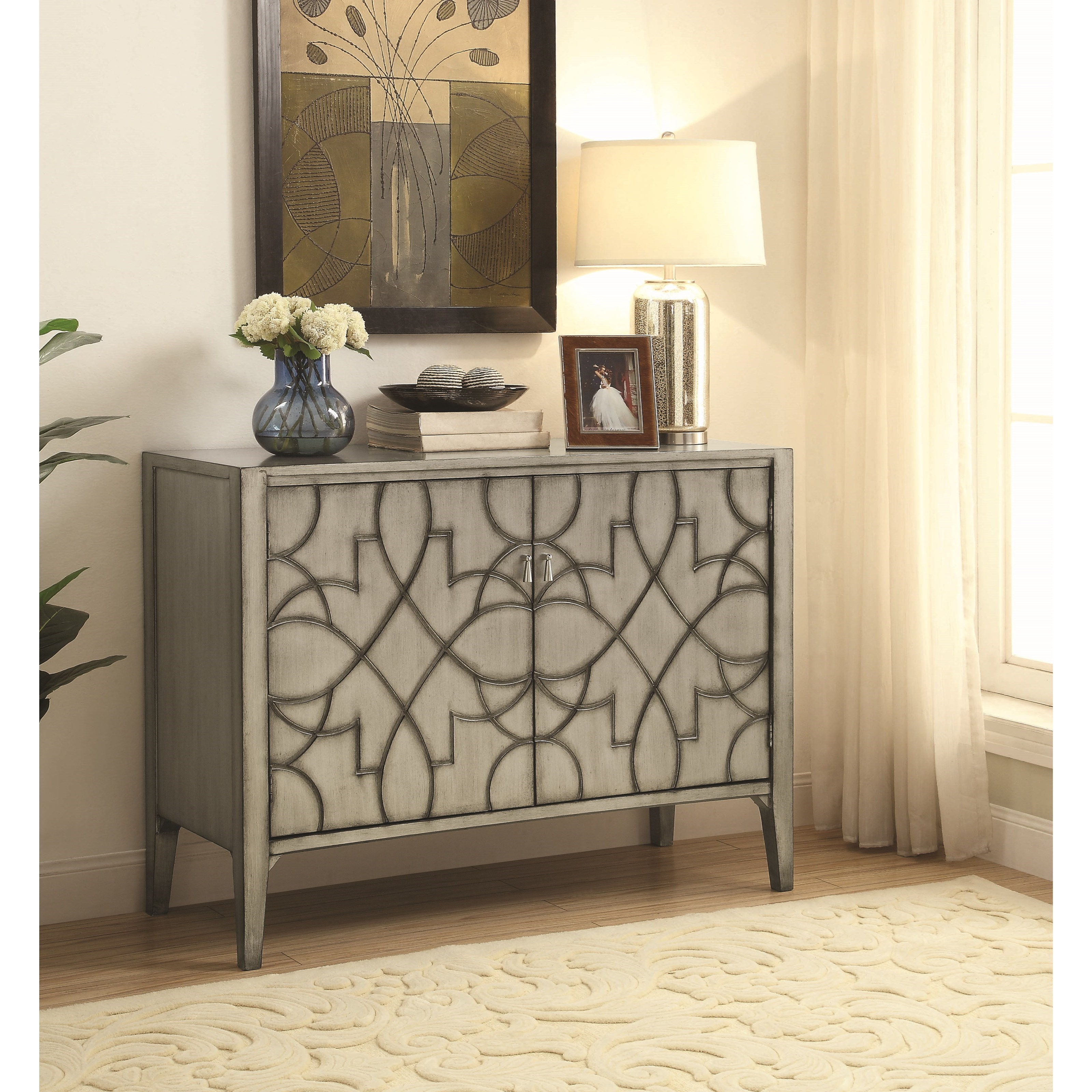Coaster Accent 950631 Accent with Carved Doors Del